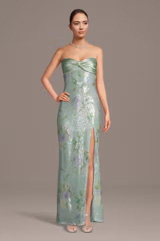 View City Triangles Strapless Pattern Sequin Sheath Dress in all available color and sizes Picture of Strapless Pattern Sequin Sheath Dress