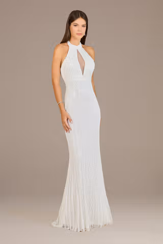 View Lara Lara Hanna Halter Cutout Beaded Gown in all available color and sizes Picture of Lara Hanna Halter Cutout Beaded Gown
