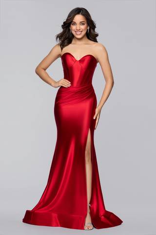 Picture of Sculpting Satin Corset Bodice Mermaid Dress