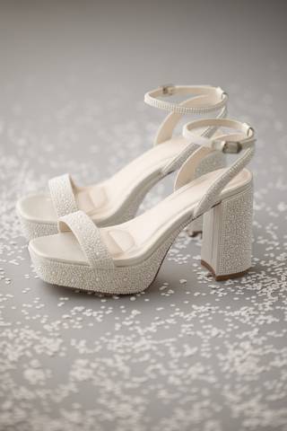 Picture of Pearl Embellished Platform Block Heels