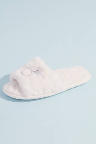 Picture of Fuzzy Bride Slide Slippers