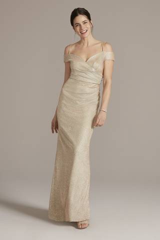Picture of Off-the-Shoulder Metallic Sheath Gown