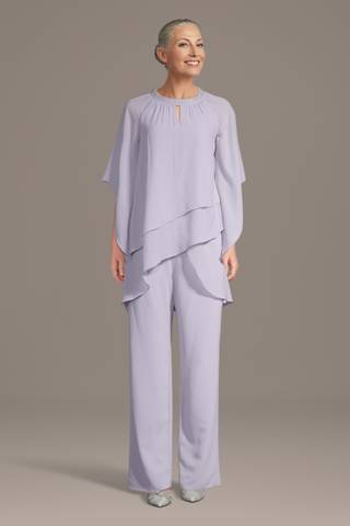 Picture of Chiffon Keyhole Two-Piece Pantsuit