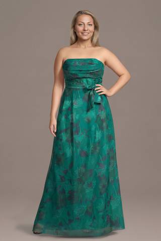 Picture of Strapless Printed A-Line Dress