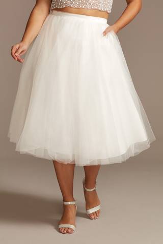 Picture of Tulle Wedding Separates Midi Skirt