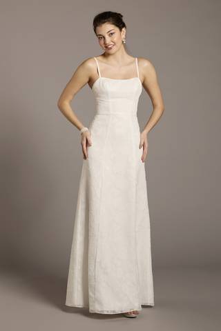 Picture of Spaghetti Strap Jacquard A-Line Dress