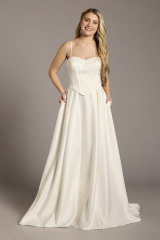 Picture of Satin Corset Bodice Ball Gown Wedding Dress