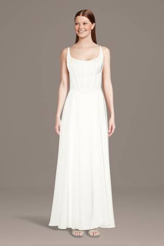 Picture of Tank Matte Satin A-Line Corset Wedding Dress