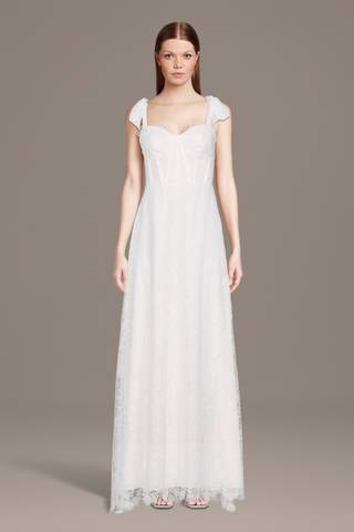 Picture of Lace Corset Bodice Tank A-Line Wedding Dress