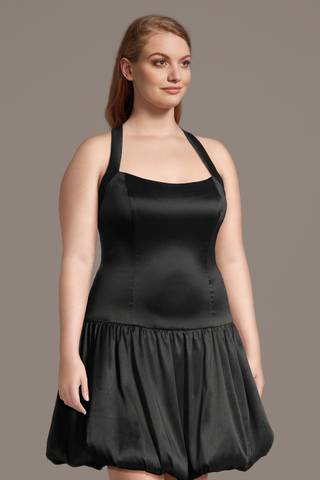 Picture of Tank Bubble Hem Mikado Mini Dress