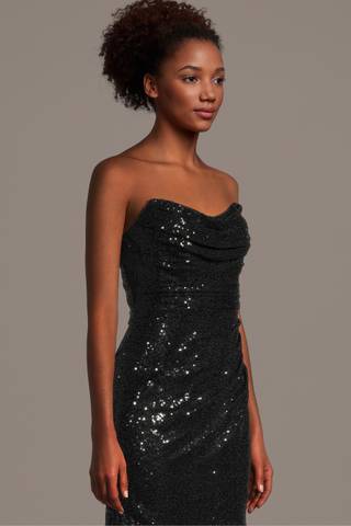 Picture of Sequin Mini Dress with Sculpted Strapless Neckline