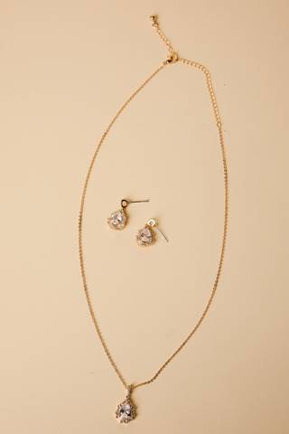 Picture of Pear-Shaped Cubic Zirconia Jewelry Set
