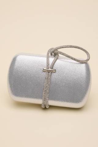 Picture of Metallic Clutch with Crystal Rope Closure