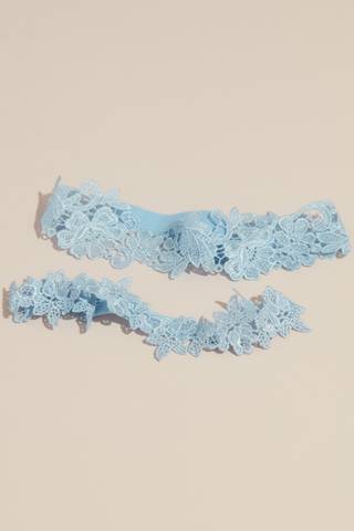 Picture of Something Blue Lace Garter Set
