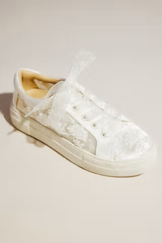 View Betsey Johnson Beaded Bloom Mesh Sneakers in all available color and sizes Picture of Beaded Bloom Mesh Sneakers