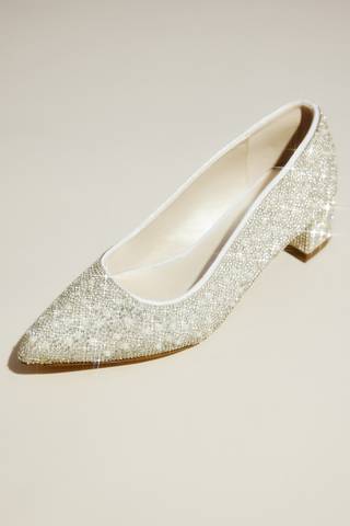 Picture of Pearl and Crystal Low Block Heel Pumps