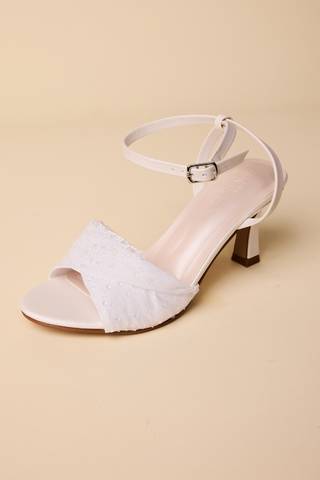 Picture of Tulle Crystal Almond Toe Stiletto Sandals