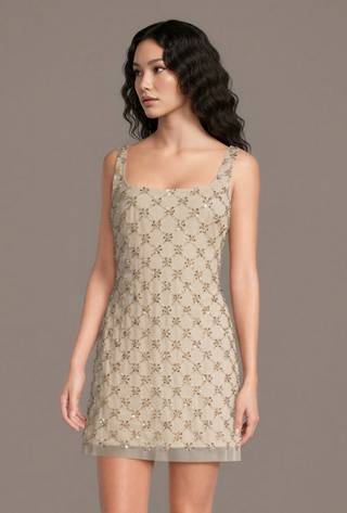 Picture of Geometric Sequin Tank Mini Dress