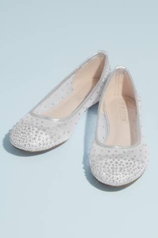 Picture of Illusion Toe Cap Crystal Embellished Ballet Flats
