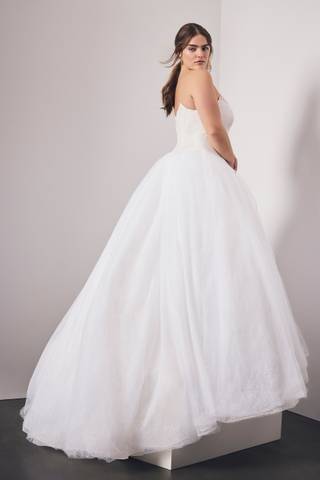 Picture of Veiled Lace Ball Gown with Inverted Basque Waist
