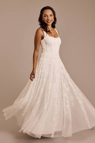 Picture of Beaded Square Neck A-Line Wedding Dress