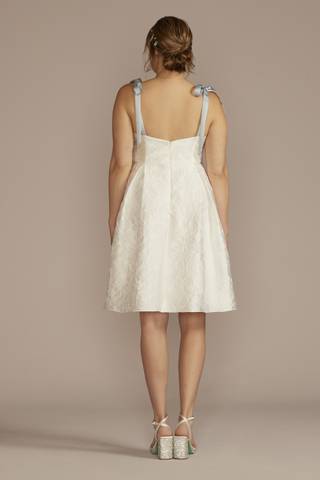 Picture of Short Jacquard A-Line Dress with Removable Straps