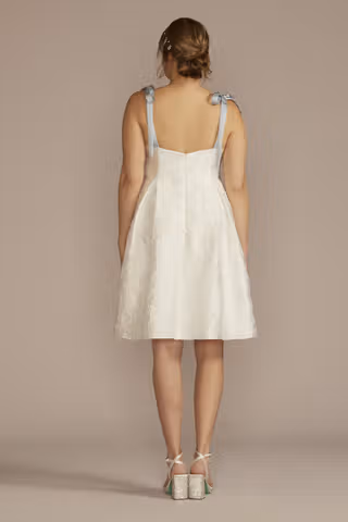 View DB Studio Short Jacquard A-Line Dress with Removable Straps in all available color and sizes Picture of Short Jacquard A-Line Dress with Removable Straps