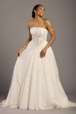 Picture of Lace Ball Gown with Matching Appliqued Scarf