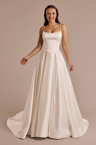 Picture of Spaghetti Strap Square Neck Ball Gown