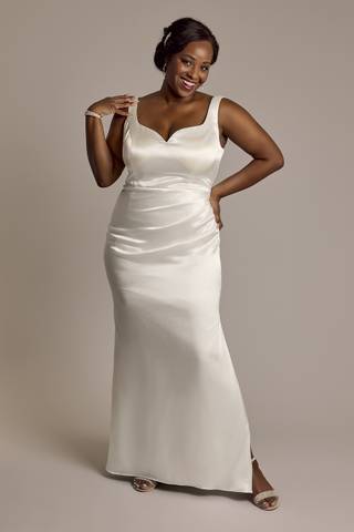 Picture of Luxe Charmeuse Tank Wedding Dress with Cowl Back