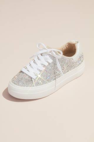 Picture of Sparkly Crystal Platform Sneakers