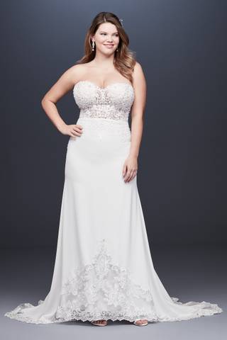 Picture of Lace Sheer Beaded Bodice Wedding Dress