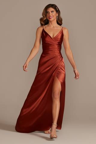 Picture of Charmeuse Draped Strappy Dress