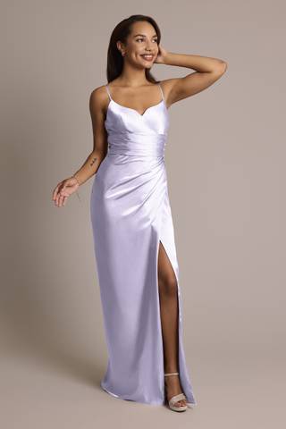 Picture of Charmeuse V-Notch Spaghetti Strap Dress