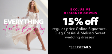 8.29 Bridal designer 15% off